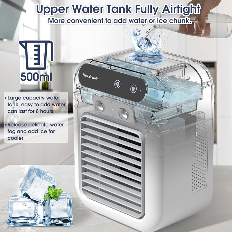 Mini Acondicionador de Aire Portátil Enfriador Humidificador