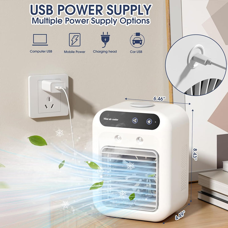 Mini Acondicionador de Aire Portátil Enfriador Humidificador